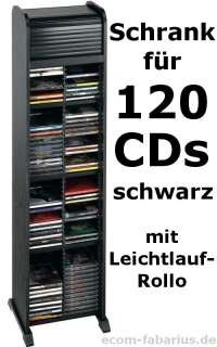 CD Regal Schrank Vitrine Holz Holzregal 120 CDs Medien  