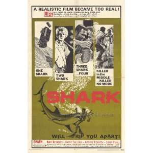  Shark Poster Movie 27x40 Burt Reynolds Barry Sullivan 