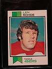 1973 Topps Football Len Rohde #181 49ers NRMT * A3706