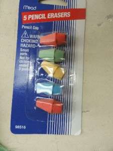 Lot of 10 Vintage Collectible Pencil Erasers Wood Double Cas Brushes 