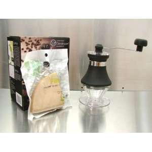  GRINDRIPPER Hand Coffee Grinder and Dripper Combo