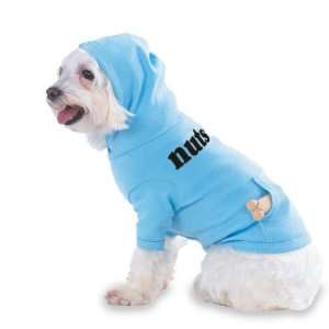 nuts Hooded (Hoody) T Shirt with pocket for your Dog or Cat MEDIUM Lt 