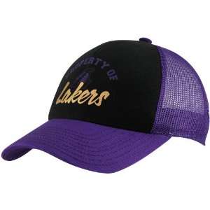   Purple Black Courtside Diva Adjustable Trucker Hat
