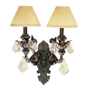  Trans Globe 8272 EI Crystal Flair   Two Light Wall Sconce 