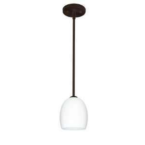  Lucia One Light Stem Mount Pendant with Flat Canopy Finish 