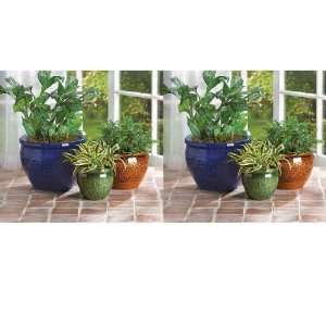 Ceramic Flower Pot Planters Set of 6 Patio, Lawn & Garden
