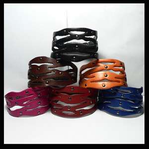   Wholesale Lots Wristband Genuine Leather Cuff Bracelet LB321 LB326