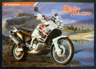 HONDA AFRICA TWIN 750 MOTORCYCLE SALES BROCHURE OCTOBER 1998.  