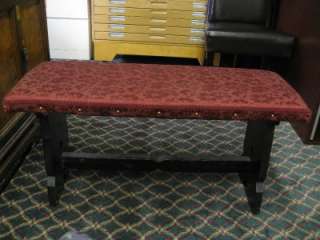   Hand Crafted Red Floral Gold Setting Bench Living Room Bed Room  