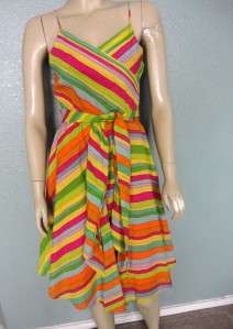 Marc Jacobs Multicolor Spring Summer Full Dress w/Belt size 6  