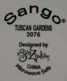 Lovely TUSCAN GARDENS DINNER PLATE SANGO Sue Zipkin (O)  