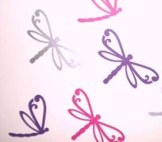 Set of 12 MIXED Dragonfly Wall Stickers Removable  