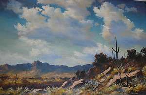 Lucien Vannerson South West Desert Landscape Original Oil  