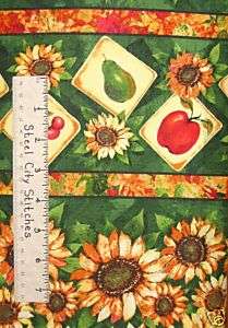 SSI Bon Appetit Country Sunflower Stripe Fabric BTY  