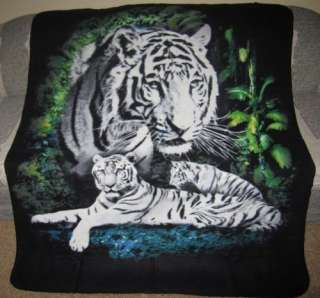 New White Bengal Tiger Fleece Throw Blanket Decor WARM  