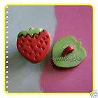 15 Strawberry Fruit Craft Sew Button DIY Hair clip K742 items in 