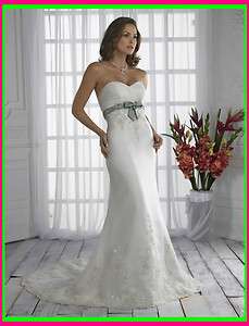 Hot sell white Strapless gown Wedding Dress Custom Size 2 4 6 8 10 12 