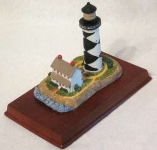 Cape Lookout Lighthouse NC Harkers Island Wood Base Scale Model 