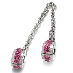 925 Silver STOPPER Safety Chain European Bead Charms  