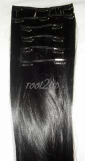  Silky YAKI Weave Clip in Hair Extensions   Less Shine Thick★  