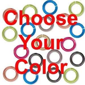   8mm 16 Gauge Bright Colored Aluminum Open Round Jumprings Jump Rings