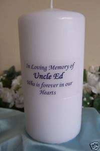 Personalized Memory Memorial Candle Wedding Remember  