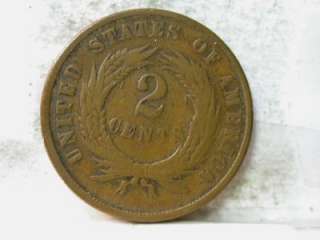 1870 FINE 2 CENT PIECE ID#D225  
