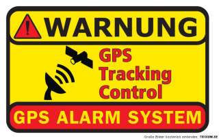 Stck GPS Alarm Aufkleber / Warnaufkleber sehr gut geeignet zur 