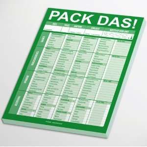 Listich   Block   Packliste   Pack das   grün  Bücher