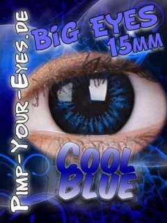 blaue Mangalinsen farbige Kontaktlinsen ohne Stärke BIG EYES 