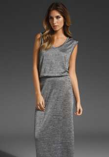BY ALEXANDER WANG Space Dye Scoop Neck Dress in Heather Grey at 