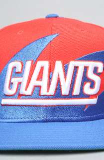 Mitchell & Ness The New York Giants Sharktooth Snapback Hat in Blue 