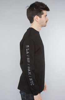 Fourstar Clothing The Athletic Bar LS Tee in Black  Karmaloop 