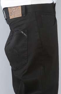   collection slim straight 5 pocket twill pants in triple black $ 59 00