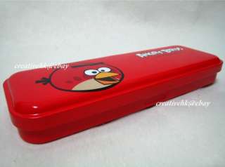 Angry Birds Red Metal Pencil Case Box Stationery NEW  