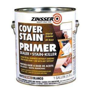 Zinsser Cover Stain 1 Gal. Oil White Interior/Exterior Primer and 