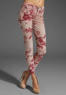 BRAND Floral Skinny Twill in Twisted Pink Seashell at Revolve 