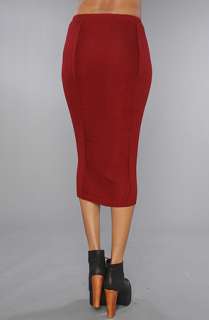 Motel The Jep Midi Skirt in Wine  Karmaloop   Global Concrete 