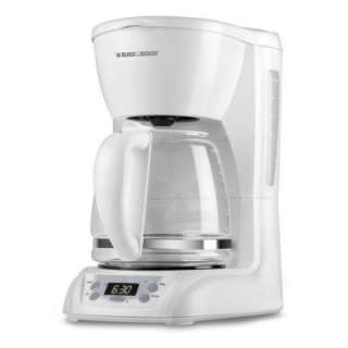 BLACK & DECKER 12 Cup Programmable Coffeemaker, White DLX1050W at The 