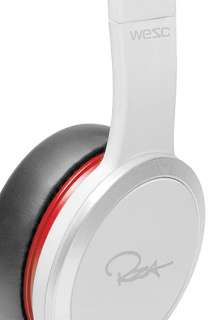 WeSC The RZA Street Headphone in White RedLimited Edition  Karmaloop 