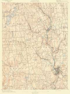 USGS TOPO MAP WATERBURY SHEET CONNECTICUT/CT 1892 MOTP  