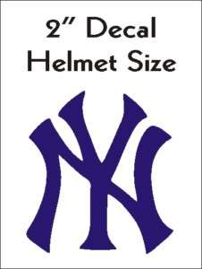 New York Yankees Batting Helmet BLUE Vinyl Decal 2 #19  