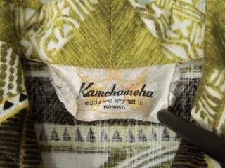 KAMEHAMEHA MENS shirt tiki hawaiian vintage S s/s DUDE its Gnarly bark 