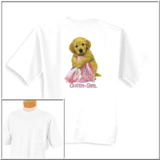 Cheer Girl Retriever Dog Cheerleader Cheerleading Shirt  