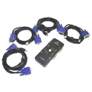   USB4 USB 4 Port KVM Switch   with 4 sets of cables 