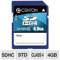 Click to view Centon RC4GBSDHC4 SDHC Class 4 Card   4GB