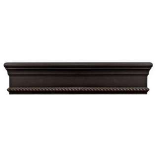Harome Designs48 in. Black Wood Cornice Set   Rope Design DISCONTINUED