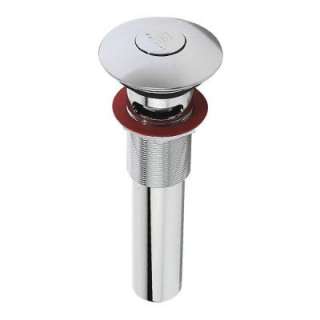   . DPush Button Closing Umbrella Drain with Overflow in ChromePolished