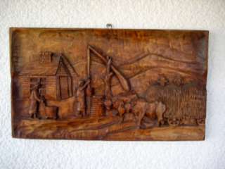 geschnitztes Holzbild in Hessen   Felsberg  Dekoration   