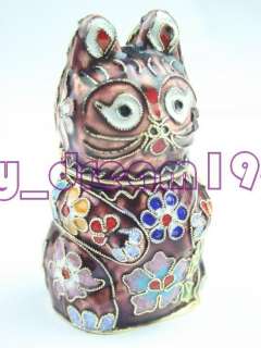 FOR CHRISTMAS&CLOISONNE CAT SHAPE TOOTHPICK BOX  